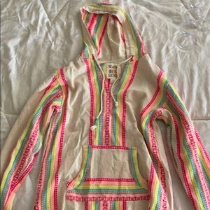 Adorable light weight poncho ish sweater with hood